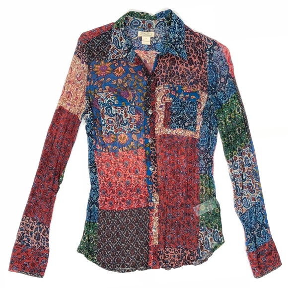 Lucky Brand Tops - Lucky Brand Women Sheer Small Button Down